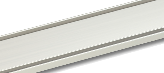 Solid linear shower drain grill finish