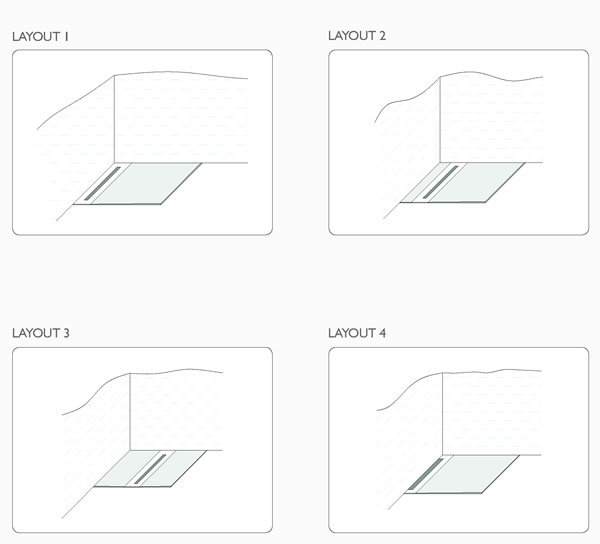 Typical Modular WetFloor Layouts CCL Wetrooms UK
