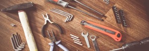 A set of construction tools