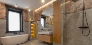 clean and spacious wet room