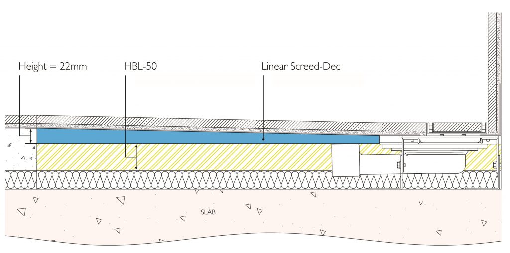 Linear Screed-Dec & HBL-50 side view