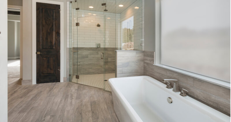 Steam room in a modern wetroom design