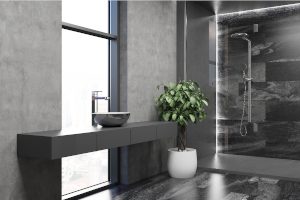 textured bathroom