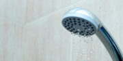 water trickling from shower head