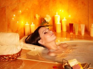 woman in a bath