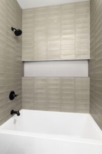 Shower Niche Across an Entire Wall