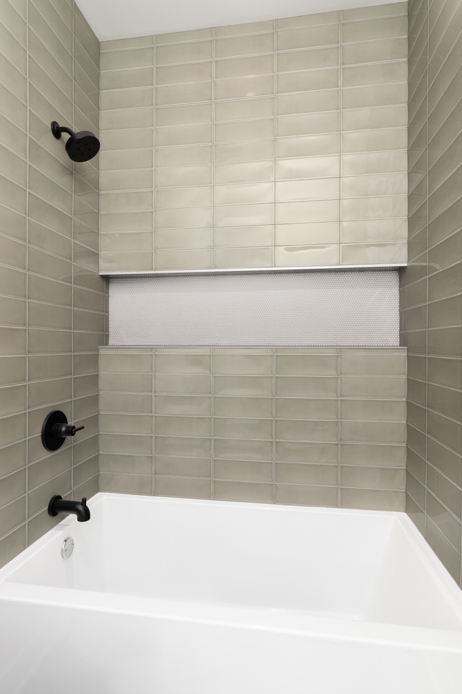 Shower Niche Across an Entire Wall